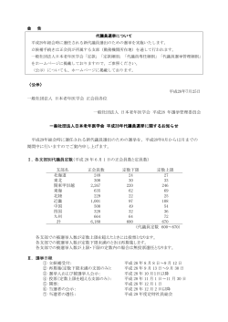 日本老年医学会代議員の立候補受付けを開始しました。