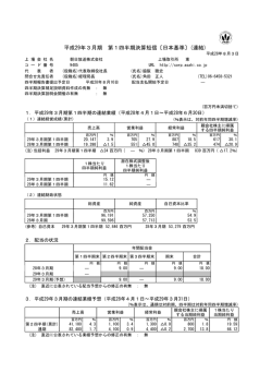 平成29年3月期 第1四半期決算短信〔日本基準〕(連結)