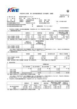 平成29年3月期 第1四半期決算短信〔日本基準