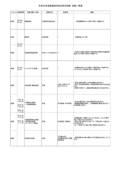 訓練内容一覧表（PDF：179KB）