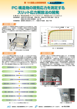 PC 構造物の現有応力を測定する スリット応力解放法の開発