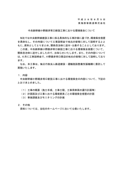 中央新幹線小野路非常口新設工事における環境保全について