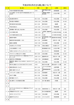 印刷用イベントカレンダー