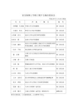 安全保障と学術に関する検討委員会