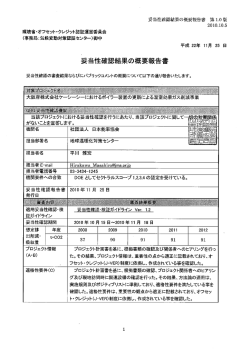 妥当性確認結果の概要報告書 第ー-0版 - J