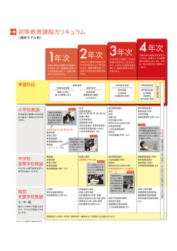 初等教育課程カリキュラム（履修モデル例）(PDF : 192.39 KB)