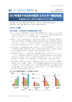 2017年度までの日本の経済・エネルギー需給見通し