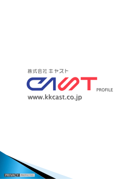 日本語版会社概要 CAST Corporation Japanese Profile