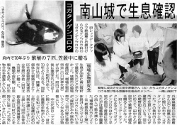 府レッドデータブッ クで絶滅種と位置付け られるゲンゴロウ科の