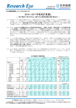 2016～2017年度改訂見通し