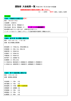 「運動部大会結果一覧（速報版：H28.7.24まで）」をダウンロードする（PDF