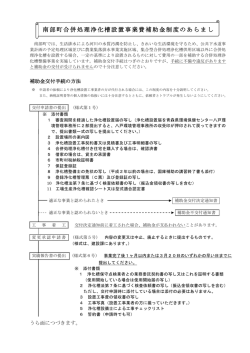 南部町合併処理浄化槽設置事業費補助金制度のあらまし