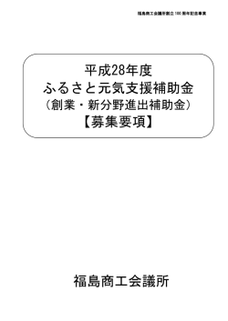 創業・新分野進出補助金 実施要項（PDF：501KB）