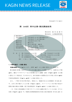 業況調査レポート 平成28年7月