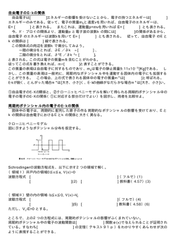 自由電子のE-kの関係 自由電子は[ ]エネルギーの影響を受けないこと