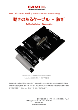 動きのあるケーブル &ndash; 診断 - CAMI Research