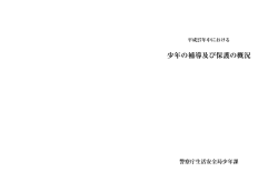 少年の補導及び保護の概況