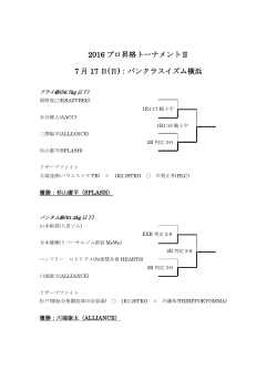 2016 プロ昇格トーナメントⅡ 7 月 17 日