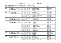 南島原市子育て支援センターイベント情報（8月）