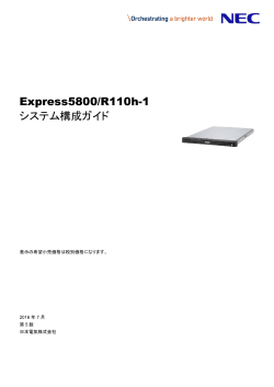 Express5800/R110h-1 システム構成ガイド