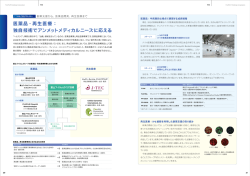 医薬品・再生医療： 独自技術でアンメットメディカルニーズに応える
