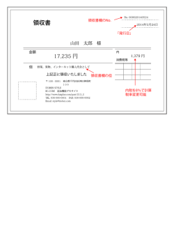 金額 但 上記正に領収いたしました 領収書欄のNo. 「発行日」 領収書欄の