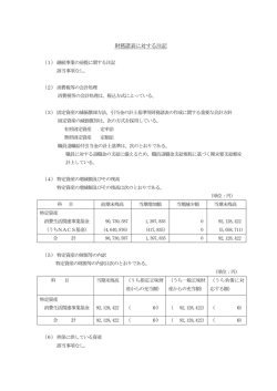 財務諸表に対する注記 - nacs [公益社団法人 日本消費生活アドバイザー
