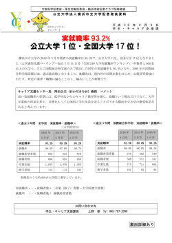 公立大学 1 位・全国大学 17 位！