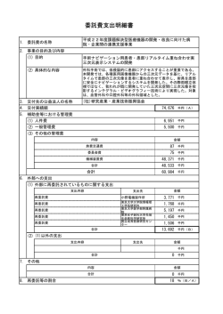 委託費支出明細書 - 研究産業・産業技術振興協会