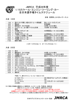 JMRCA 平成28年度 1/10スケール・エンジン・ツーリング・カー 全日本