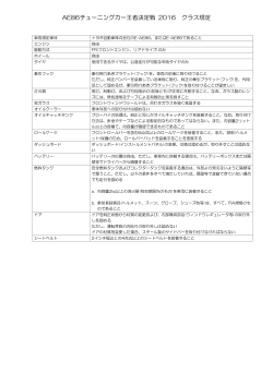 AE86 チューニングカー王者決定戦 レギュレーション(PDF:74KB)