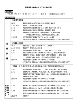 （角間キャンパス）実施内容