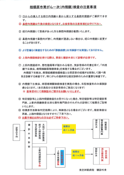 内視鏡検査の注意事項