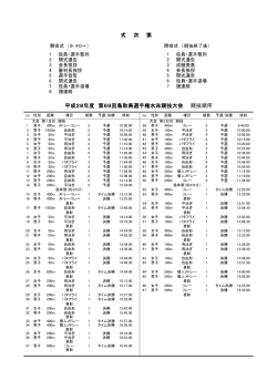 鳥取県選手権タイムテーブル