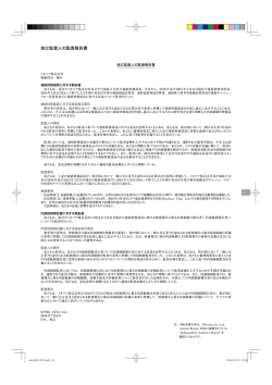 独立監査人の監査報告書