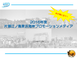 【季節限定！】2016年度片瀬江ノ島東浜海岸広告 - OOH