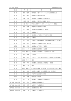 区分 氏 名 現 職 - 東京都教育委員会ホームページ