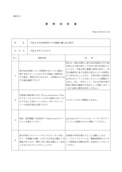 質問回答書