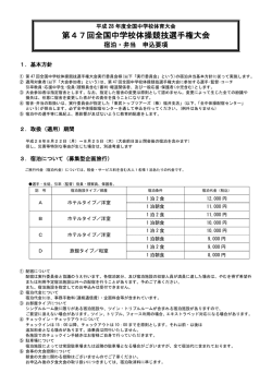 第47回全国中学校体操競技選手権大会