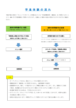 学 食 体 験 の 流 れ