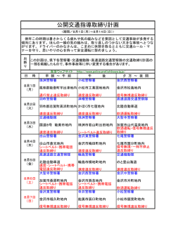 公開交通指導取締り