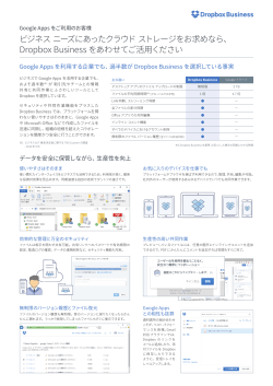GoogleAppsご利用の企業様向け資料