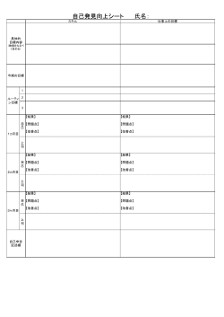 自己発見向上シート 氏名：