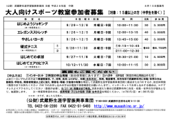 （財）武蔵野スポーツ振興事業団 主催 平成12年度後期 2月1