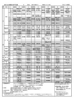 柏たなか病院外来予定表 8 月分 ≪診療案内≫ 1 O F E B A