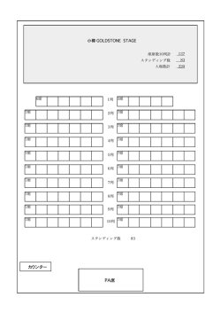 PA席 カウンター 公演名 座席数10列