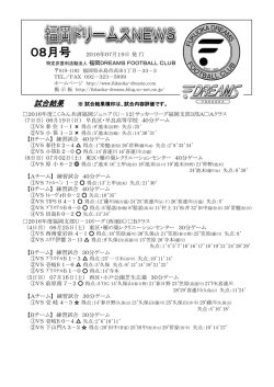 試合結果 - 福岡ドリームス