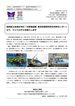 高知県土佐清水市の「大阪海遊館 海洋生物研究所以布利センター」 より