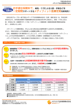 一定期間サポートするメディフィット医療定期を新
