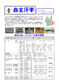 学校だより - 半田市立青山中学校